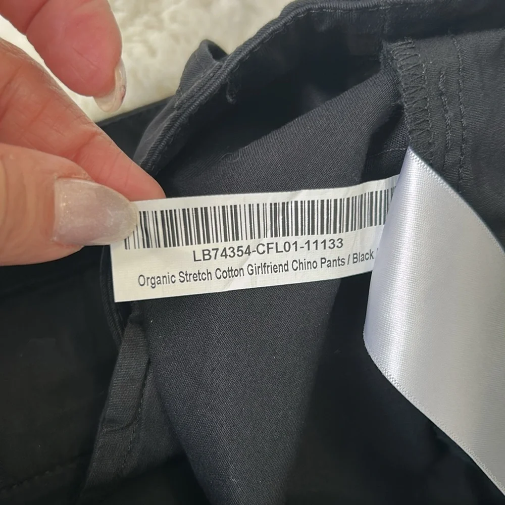 Quince Organic Stretch Cotton Girlfriend Chino Pants Black - Picture 9 of 9